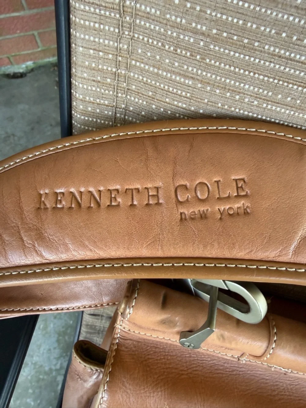 Kenneth Cole New York Brown Leather Briefcase Organizer